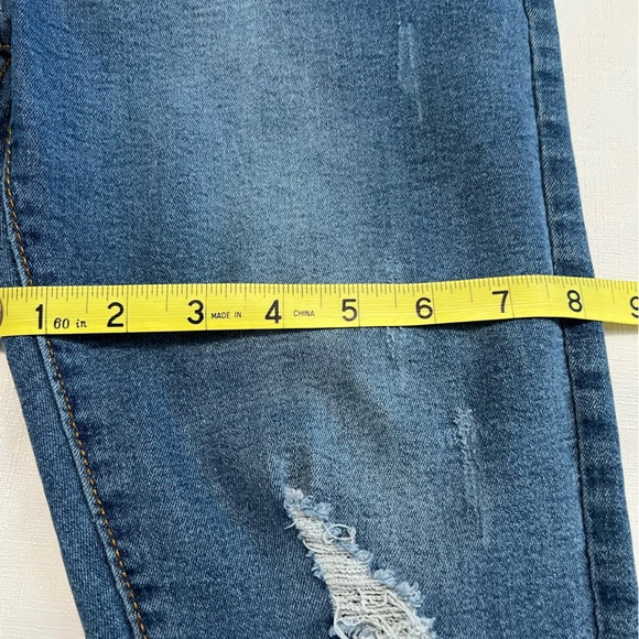 Shein High Waisted Distressed Stretchy Skinny Jeans Size XS Denim - Picture 8 of 13
